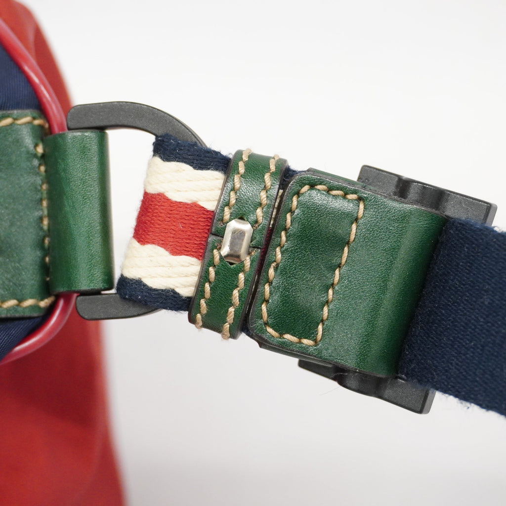GUCCI  Boston Bag 189657 Women,Men,Unisex Nylon Boston Bag Navy,Red Color