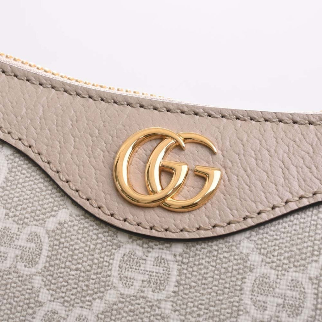 GUCCI Ophidia GG Supreme Leather Small Handbag 735145 Beige/White Women's