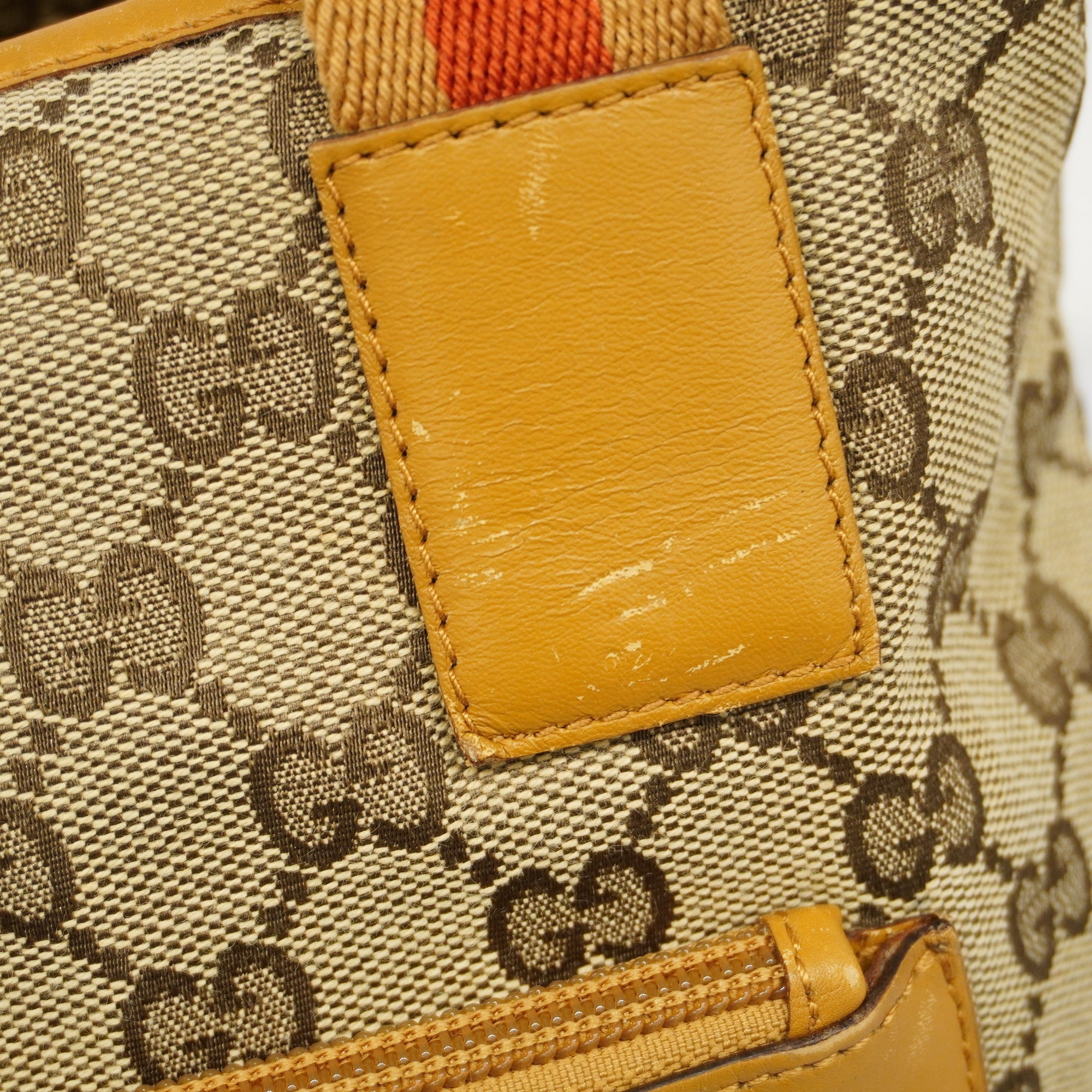 GUCCI  GG Canvas 019 0402 Women's Leather Tote Bag Beige