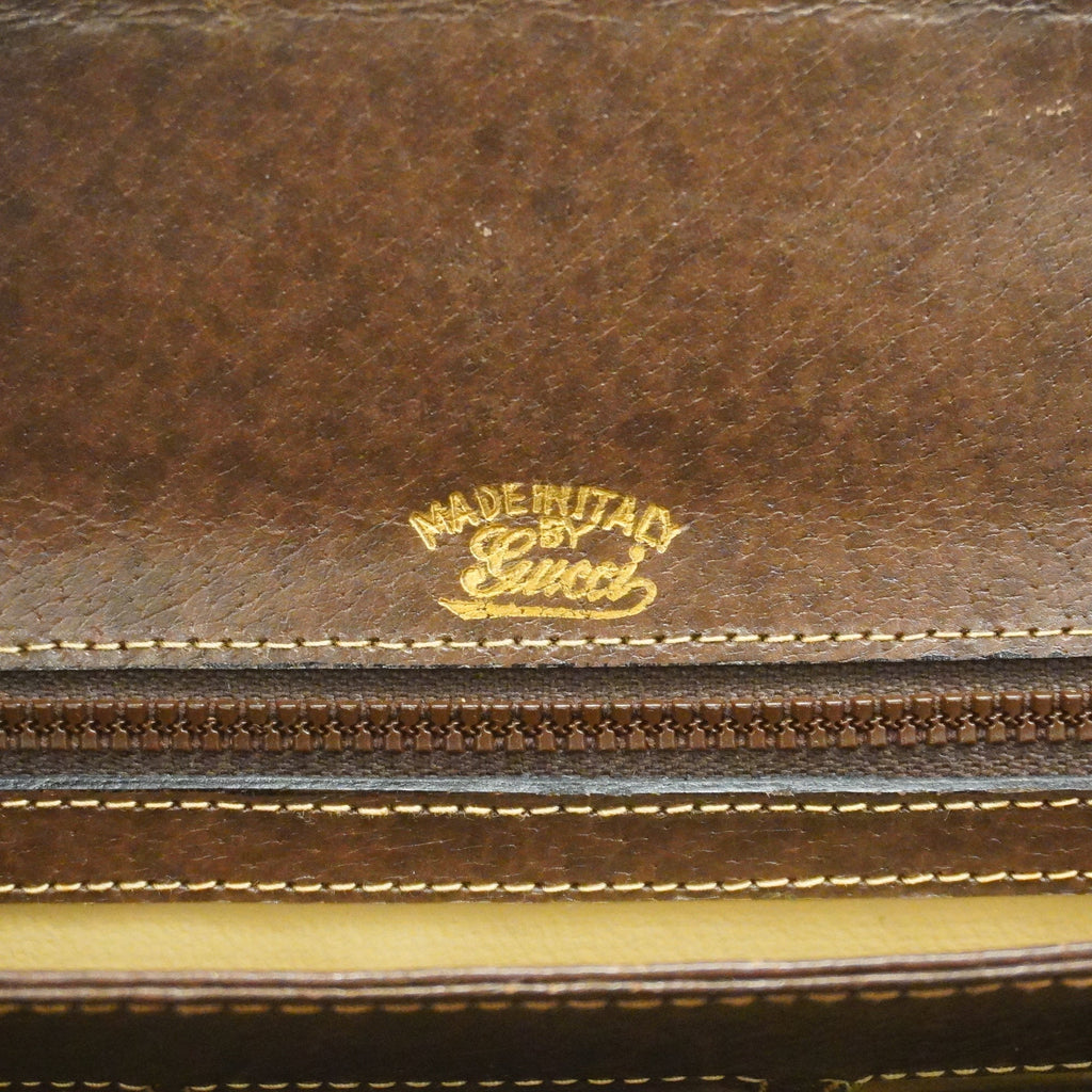 GUCCI  Handbag Women's Leather Handbag Brown