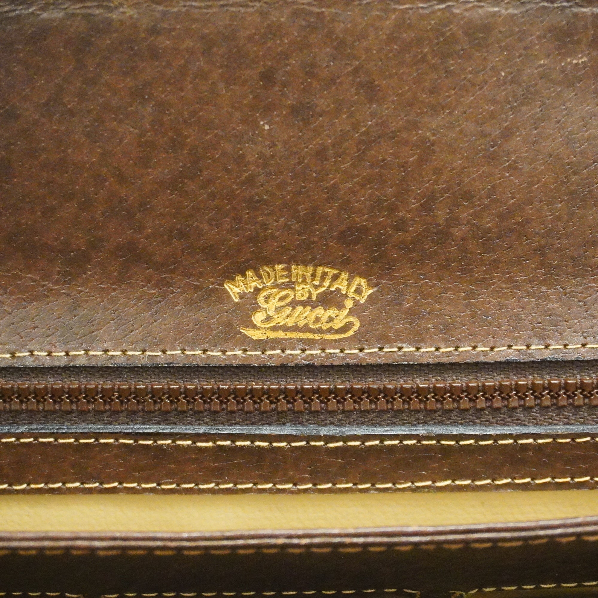 GUCCI  Handbag Women's Leather Handbag Brown