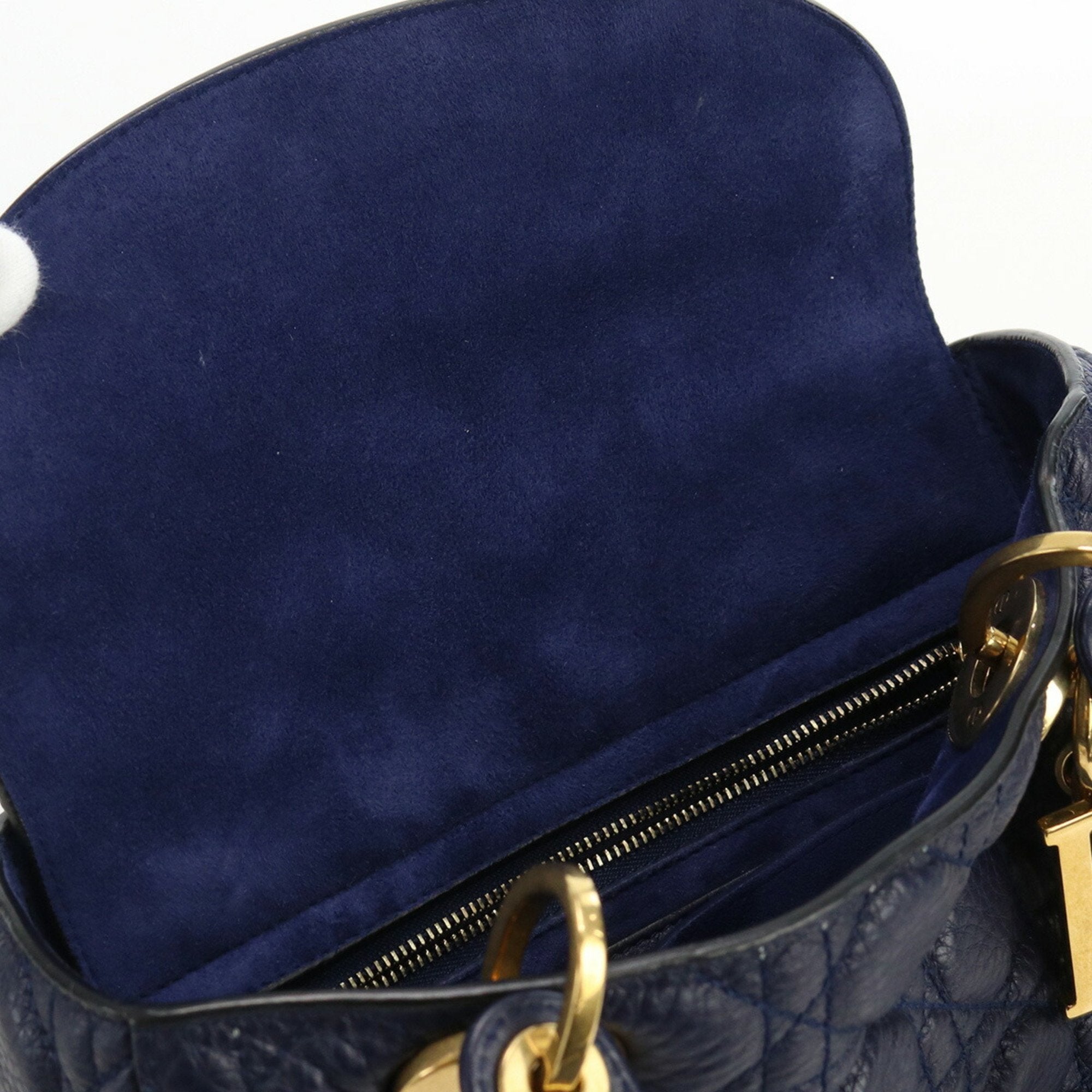 CHRISTIAN DIOR Lady Medium Canage Handbag Lambskin Women's