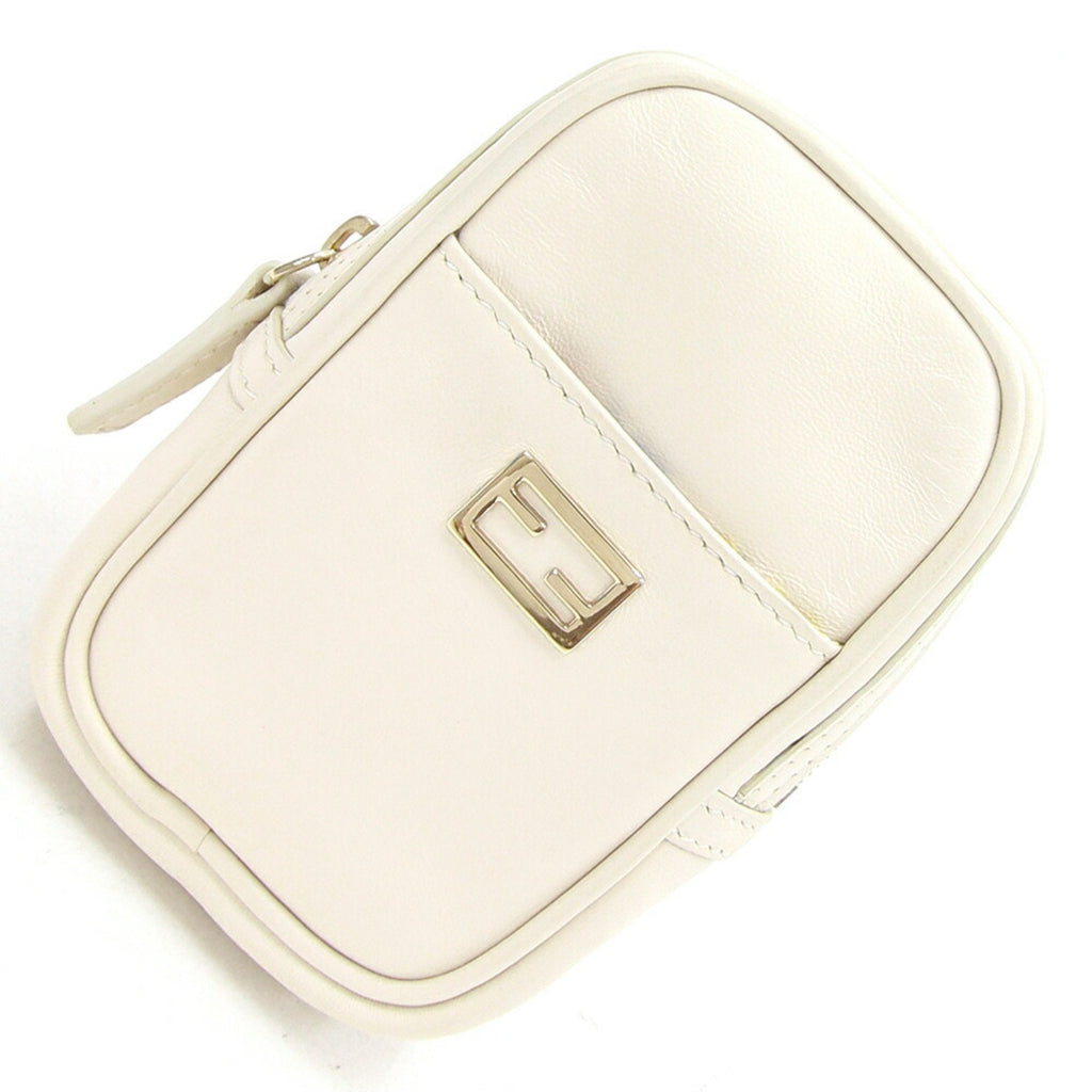 FENDI Pouch Ivory Leather Ladies White