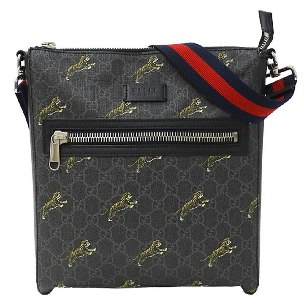 GUCCI Bag Men's GG Supreme Shoulder Black 474137 Tiger