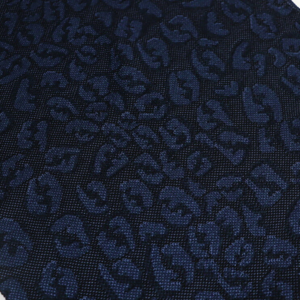 FENDI Zucca pattern muffler FXT151 A208 wool rayon blue navy leopard