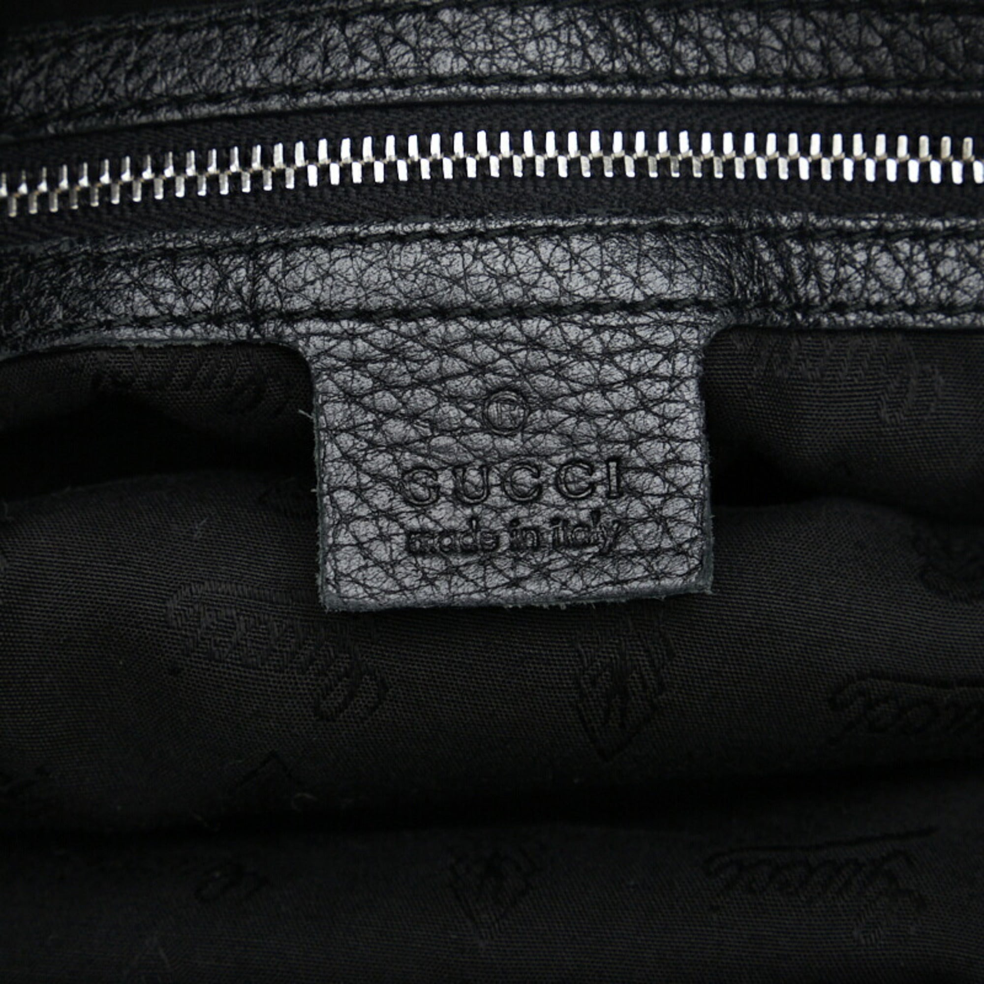 GUCCI Bamboo Hobo One Shoulder Bag 232930 Black Leather Women's