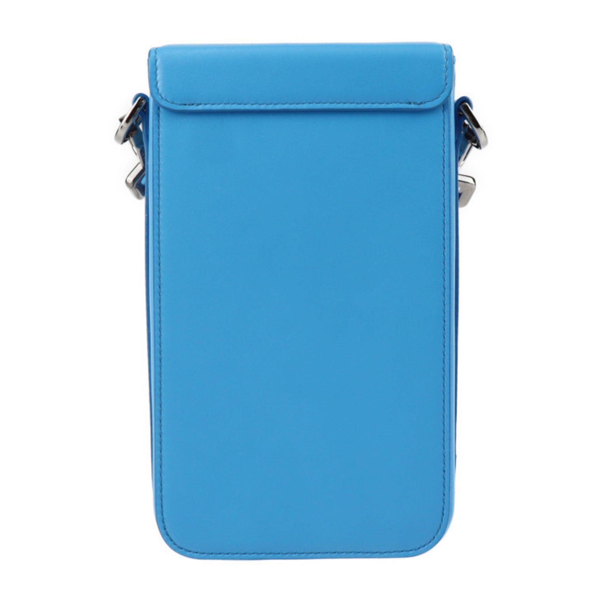 CHRISTIAN DIOR Dior Lock Vertical Pouch Shoulder Bag Leather Blue Pochette