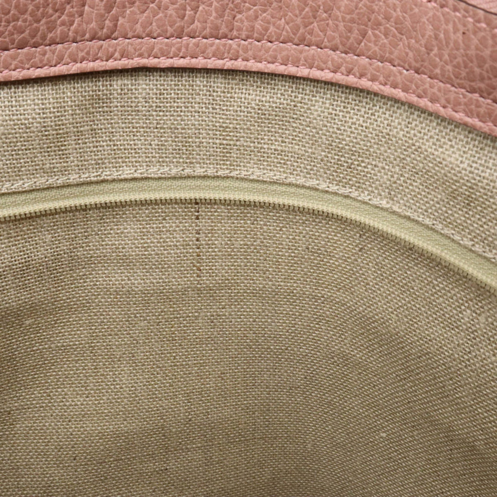 GUCCI Bamboo Tote Bag Handbag Shoulder Leather Pink 449642