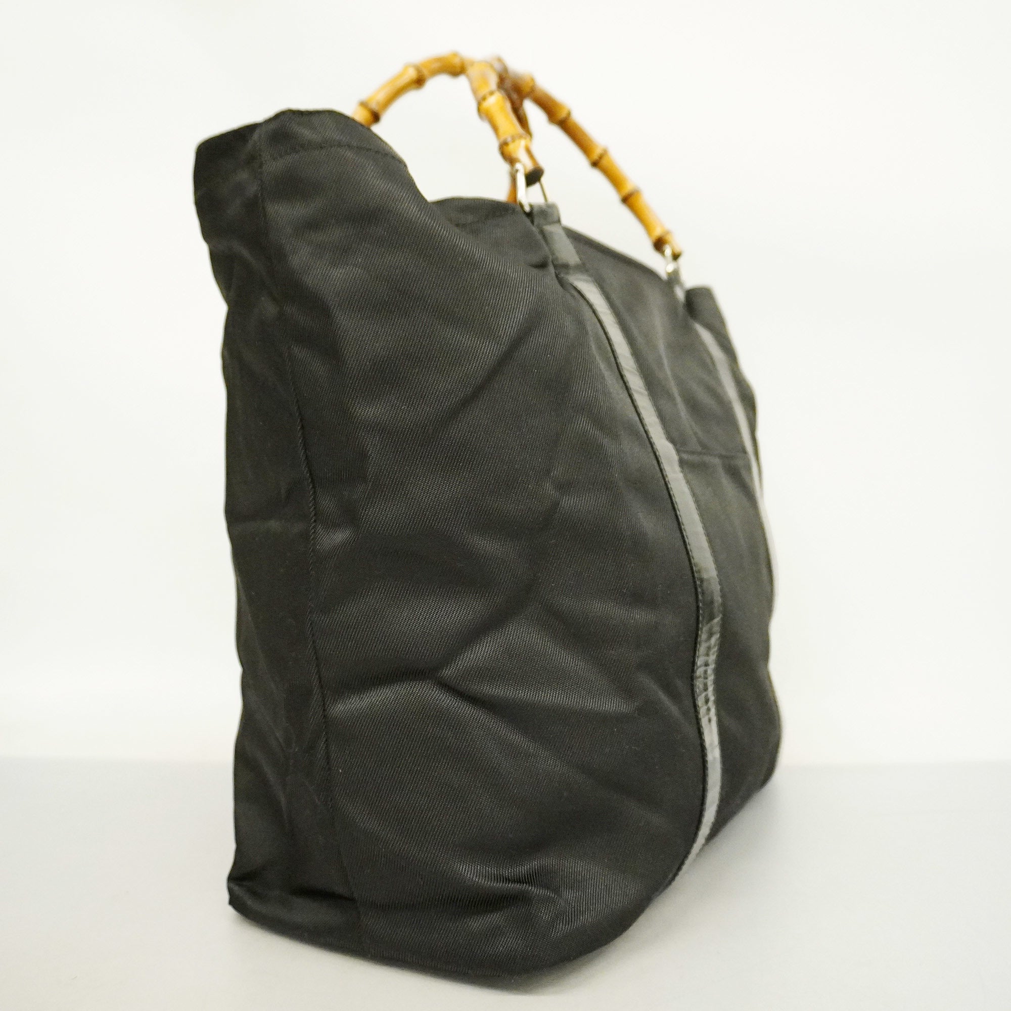 GUCCI  Bamboo Boston Bag 002 3754 0412 Men,Women,Unisex Nylon Canvas Black