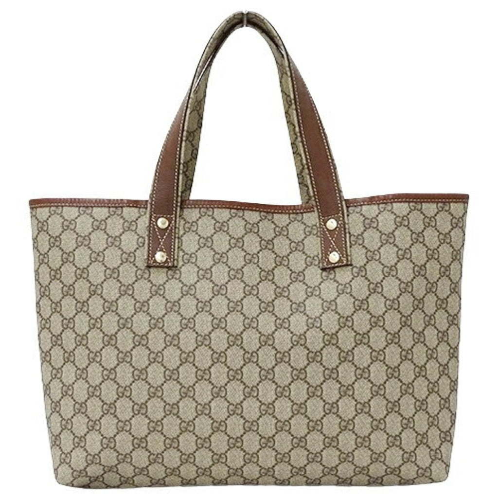 GUCCI bag ladies tote shoulder GG plus brown beige 211134