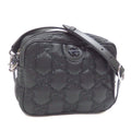 GUCCI Shoulder Bag GG Matelasse Small Women's Black Leather 702234