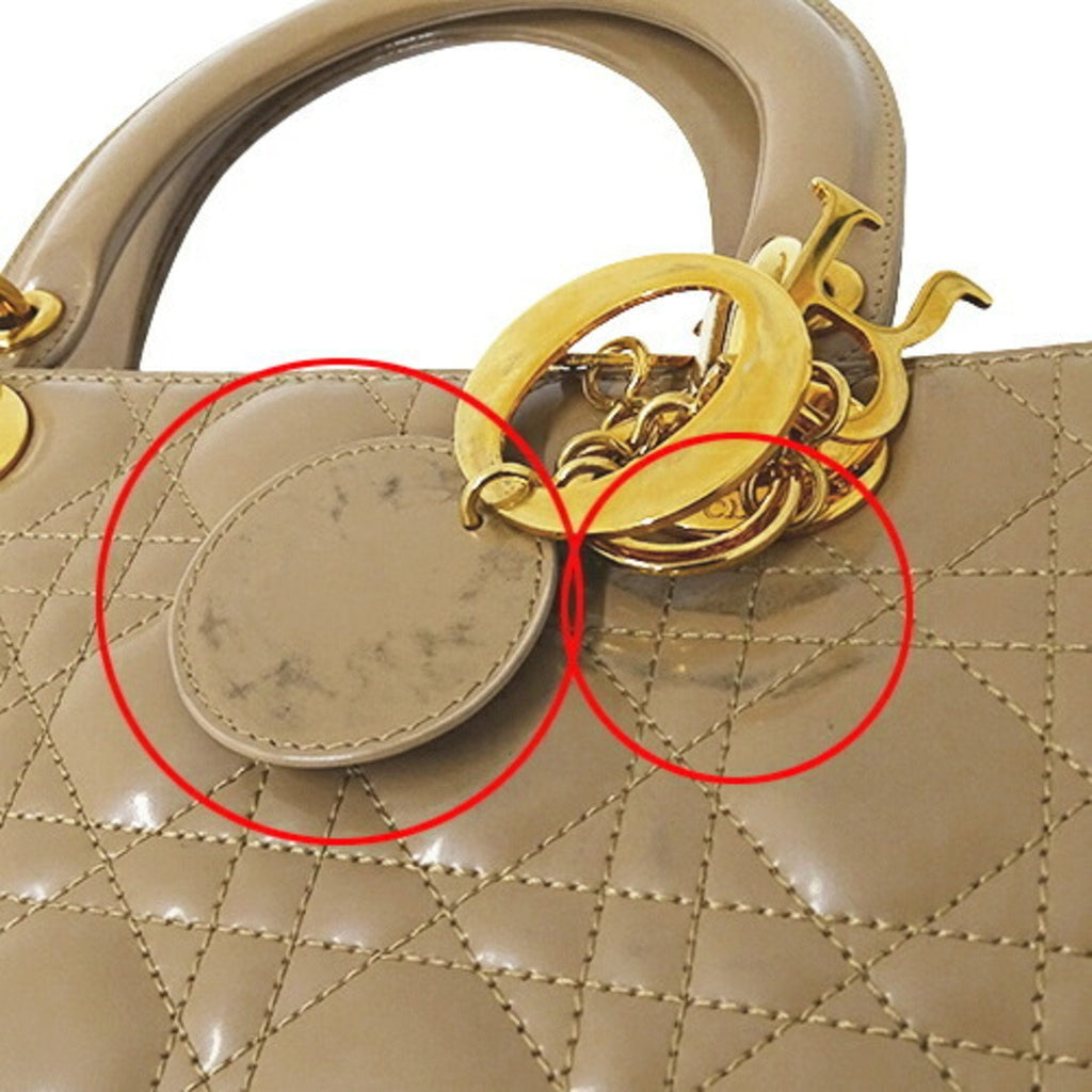 CHRISTIAN DIOR Lady Dior Women's Ethylen Vinyl Acetate [EVA] Handbag,Shoulder Bag Beige