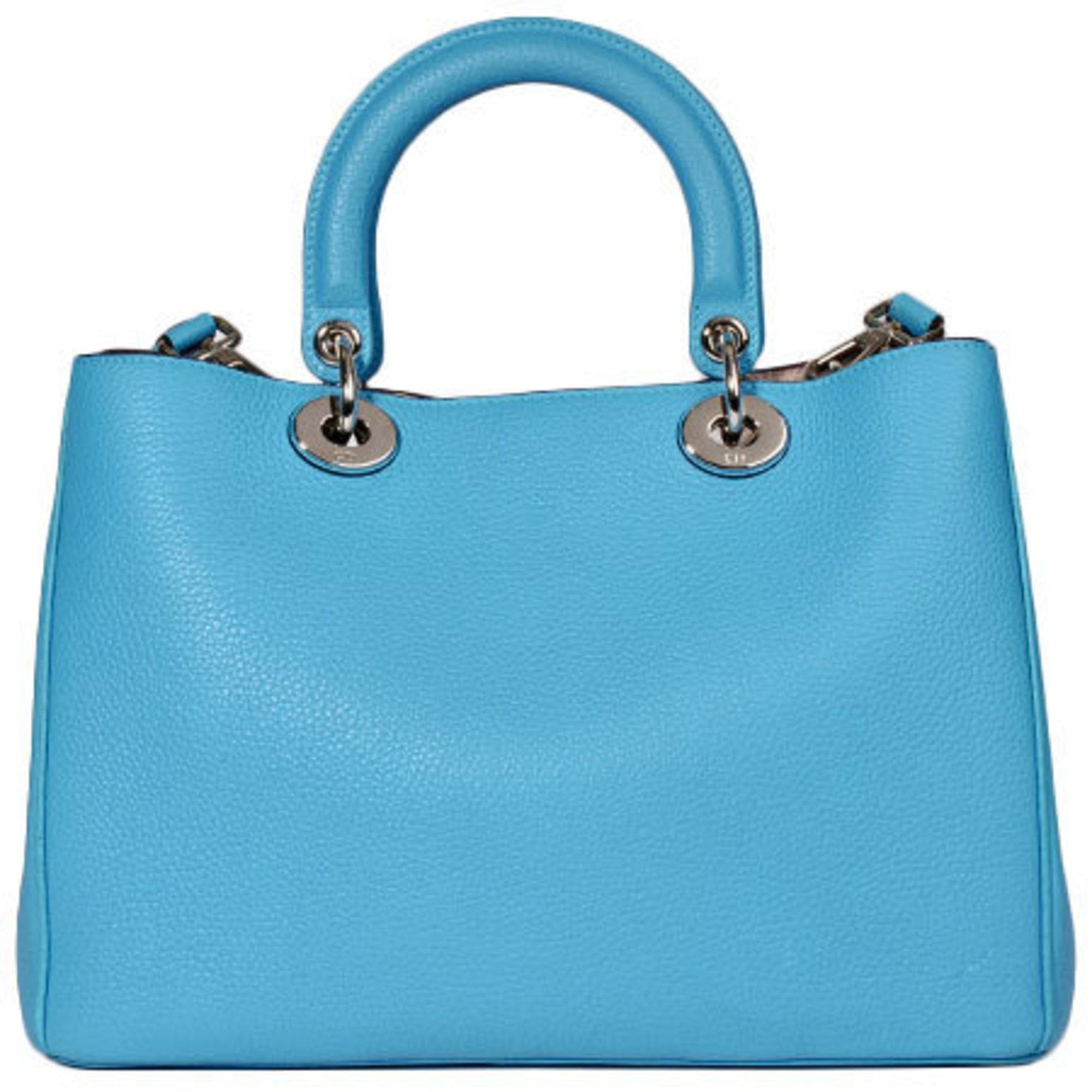 Christian Dior Diorissimo Strap Attached 2Way Handbag Blue Leather