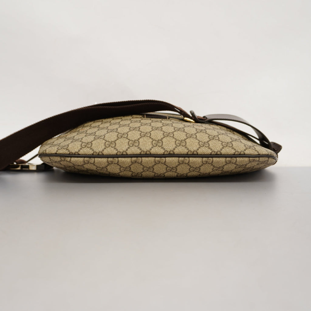 GUCCI  Body Bag 211110 Men's GG Supreme Sling Bag Beige,Brown