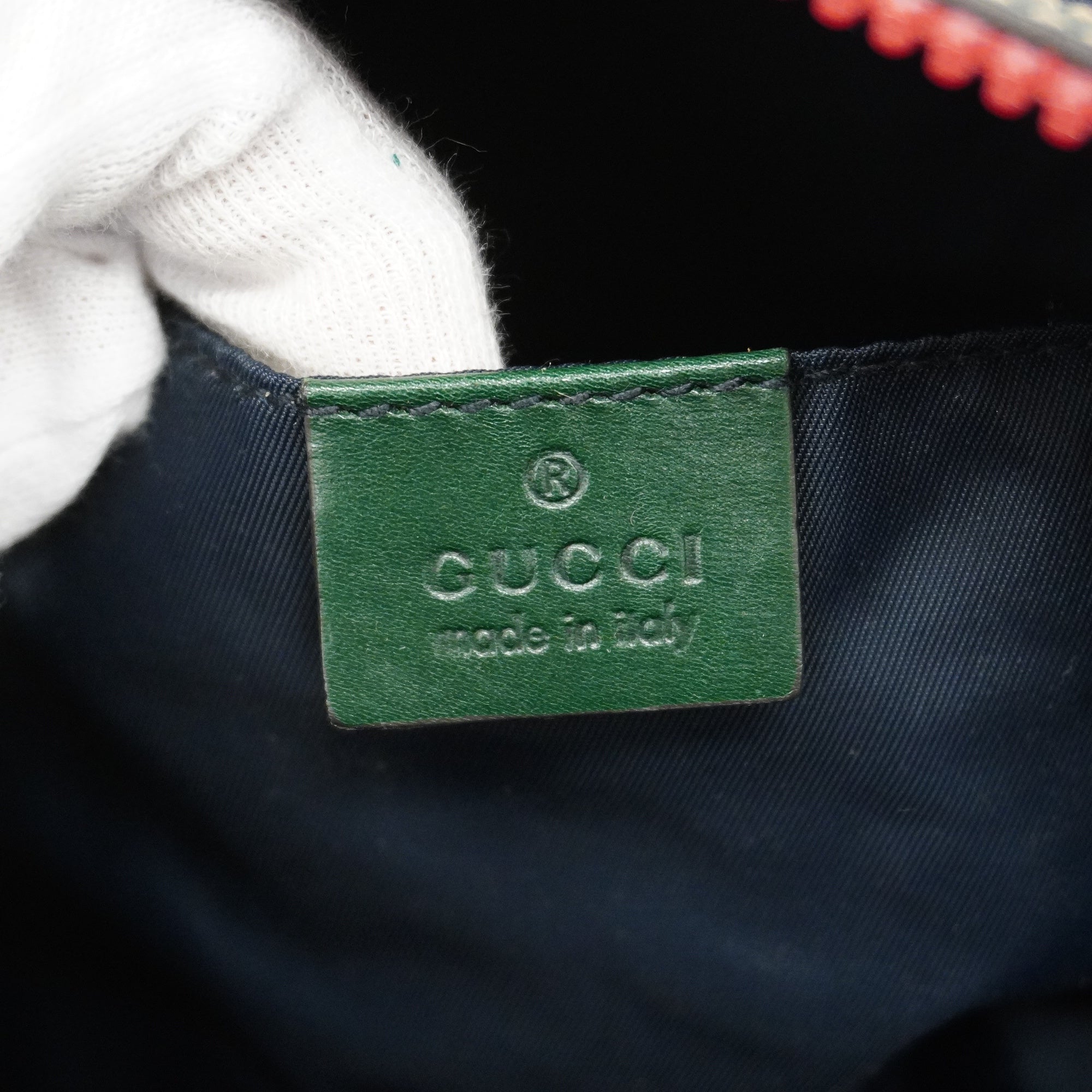 GUCCI  Boston Bag 189657 Women,Men,Unisex Nylon Boston Bag Navy,Red Color