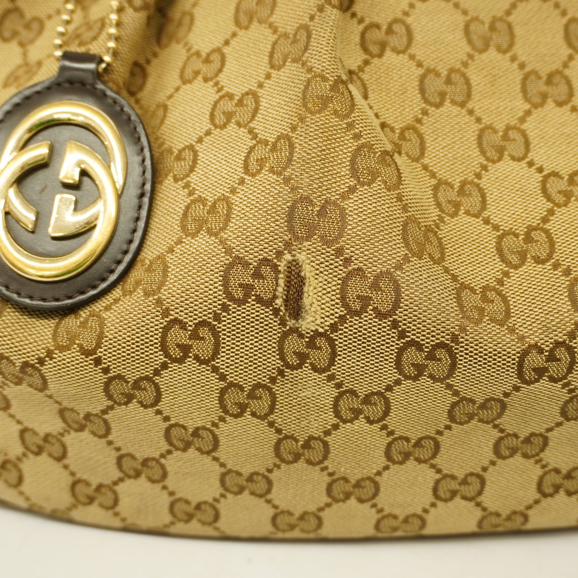 GUCCI  Sukey Shoulder Bag 232955 GG Canvas,Leather Shoulder Bag Beige,Brown