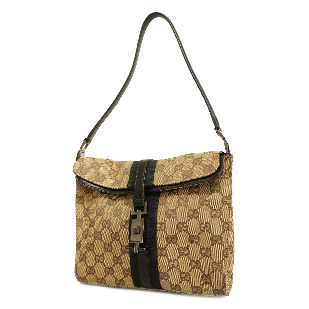 GUCCI  Jackie Shoulder Bag 001 3734 Women's GG Canvas Beige,Brown