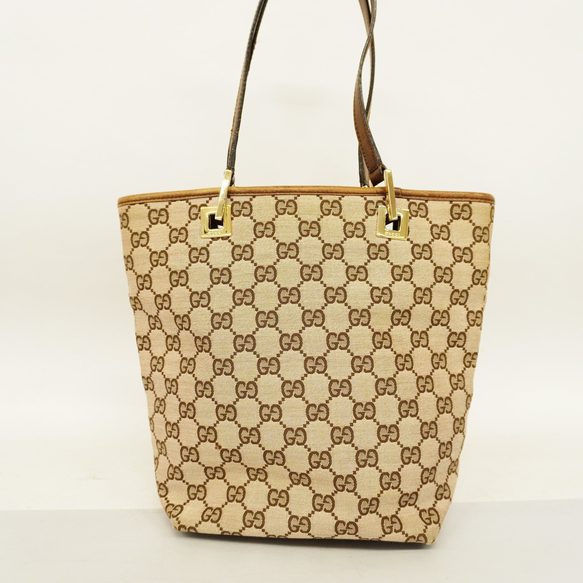GUCCI  GG Canvas Handbag 002 1099 Women's Leather Handbag Beige,Brown