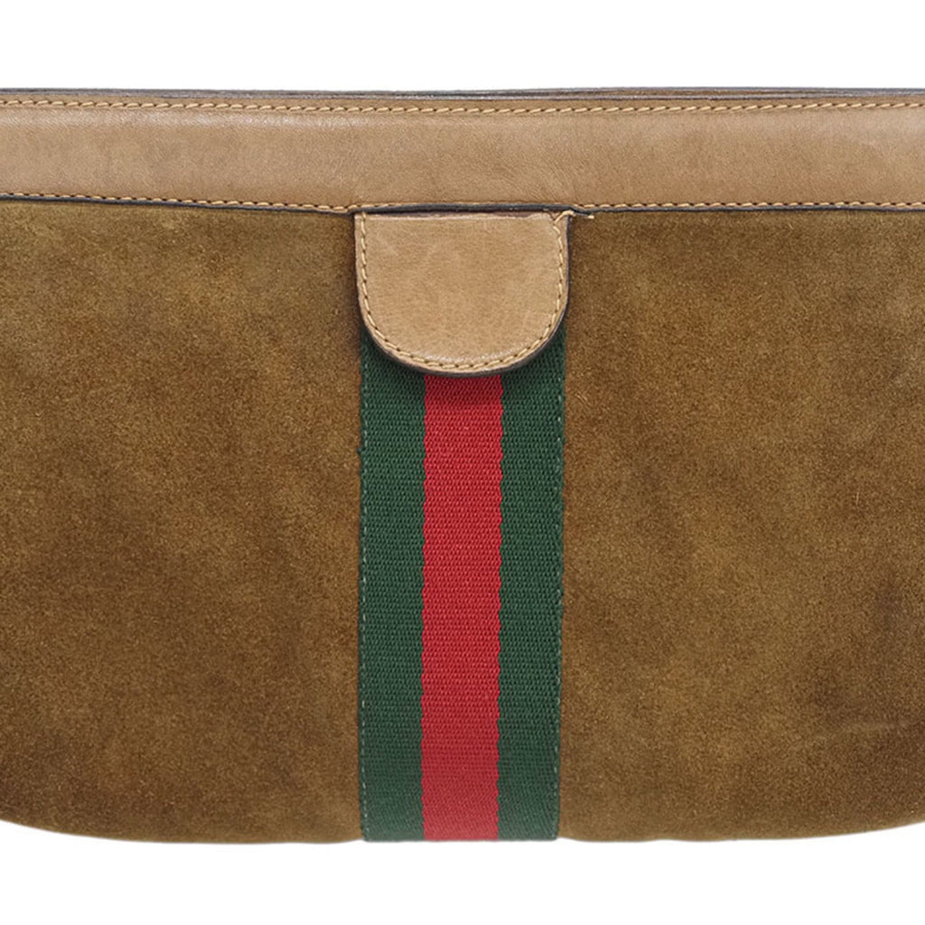 GUCCI Vintage Clutch Bag Sherry Line Perfume Suede Second Women's