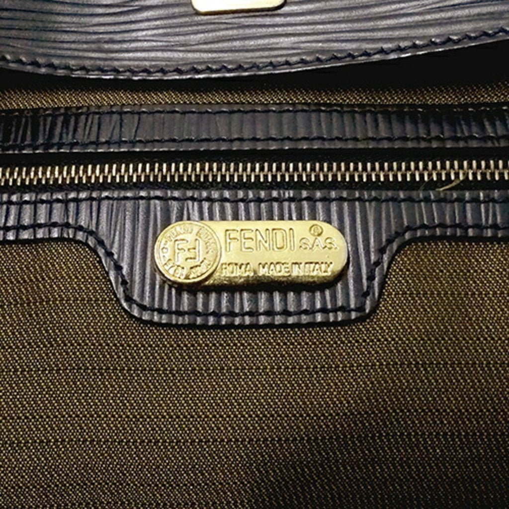 FENDI bag Lady's tote shoulder leather black