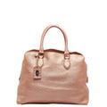 FENDI Selleria Handbag Tote Bag Champagne Pink Leather Women's