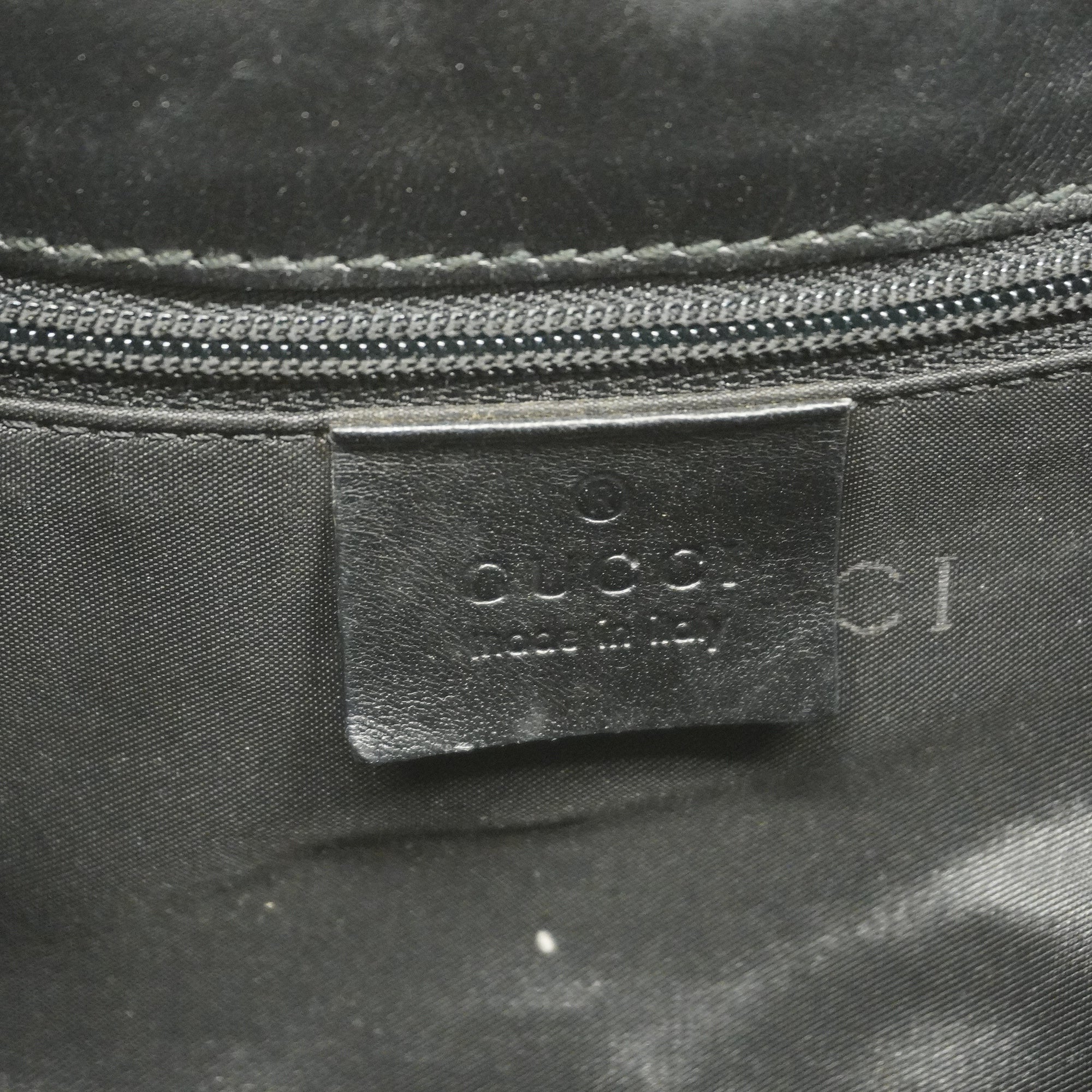 GUCCI  Jackie 124407 Women's GG Canvas,Leather Handbag Black