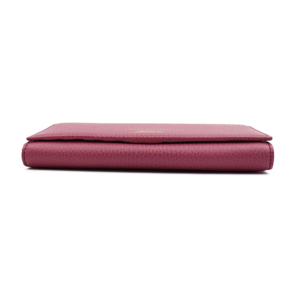 GUCCI Swing Continental Wallet Bifold 354498 Leather Purple Smoke Blue Gold Hardware Long
