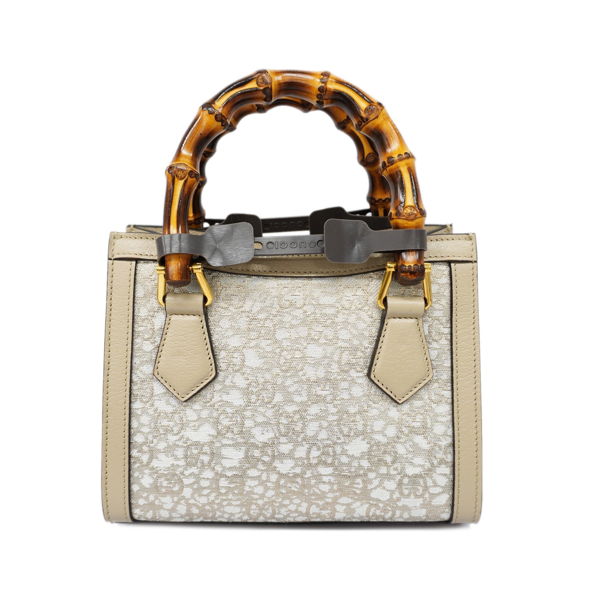 GUCCI  2way Bag Diana 702732 Leather,Canvas Handbag,Shoulder Bag Grayish