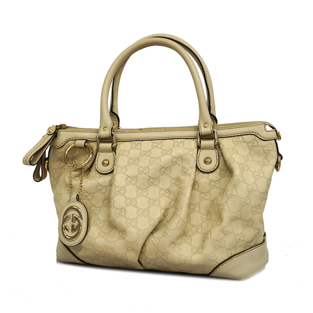 GUCCI ssima Handbag sima 247902 Women's Leather Handbag Ivory