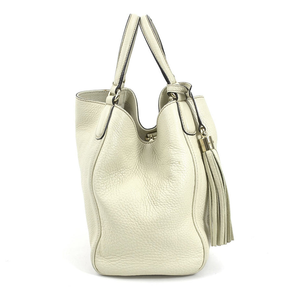 GUCCI Handbag Crossbody Shoulder Bag Soho Leather Off-White Light Gold Ladies 336751