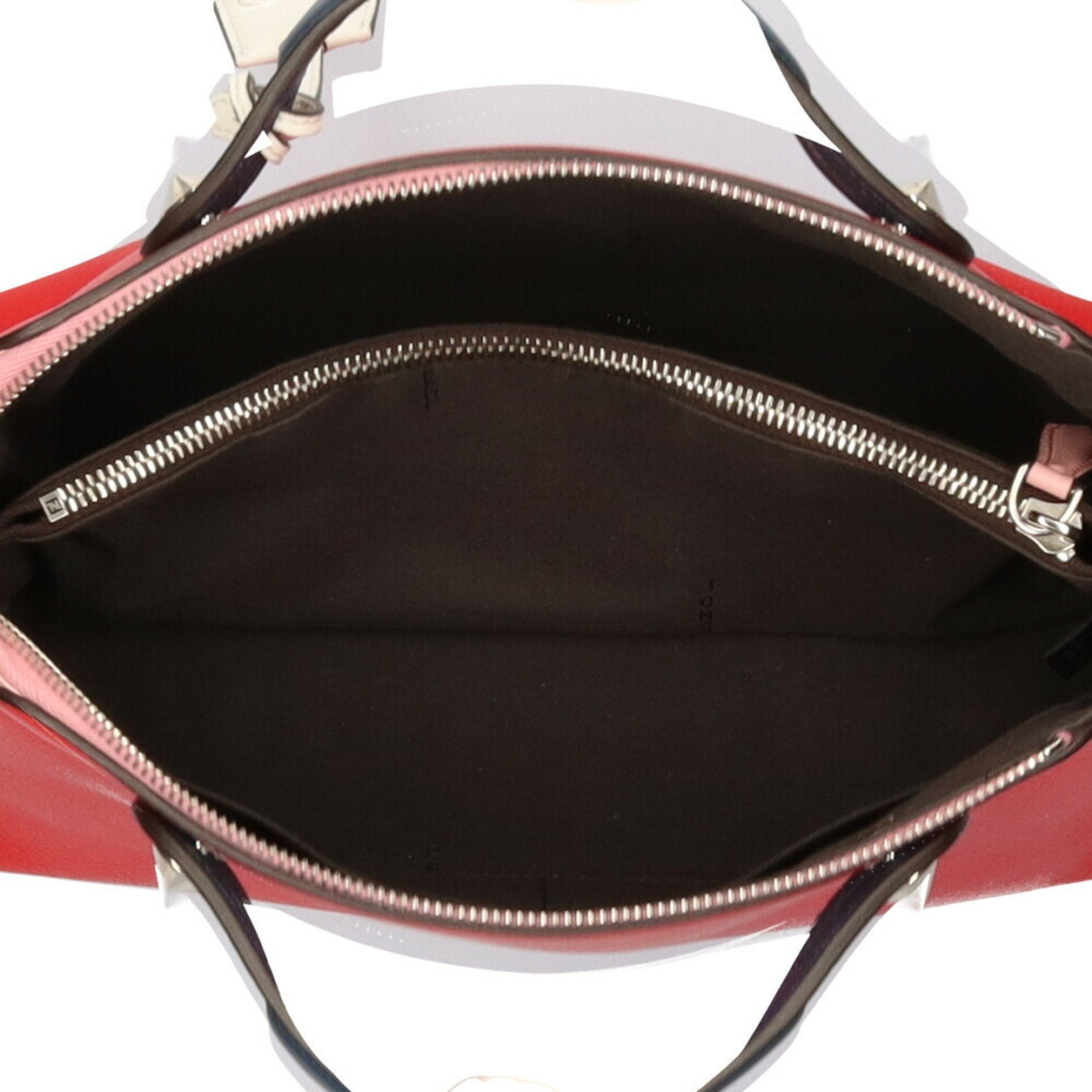 Fendi visor way shoulder bag leather red ladies