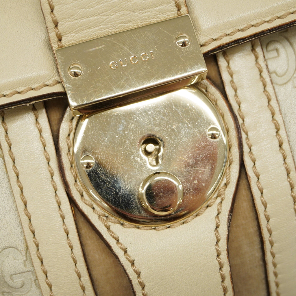 GUCCI ssima 2way Bag 153028 Women's Leather Handbag Ivory