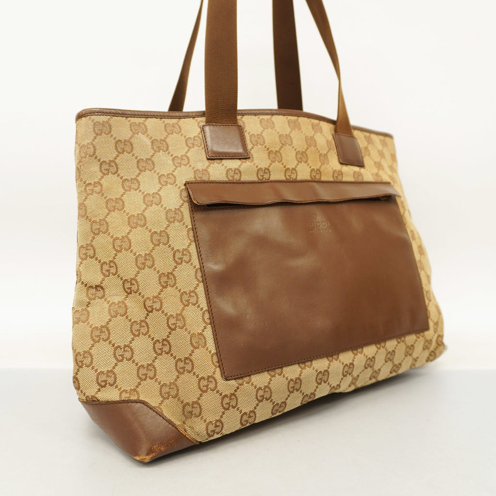 GUCCI  GG Canvas Tote Bag 019 0426 Women's Tote Bag Beige,Brown