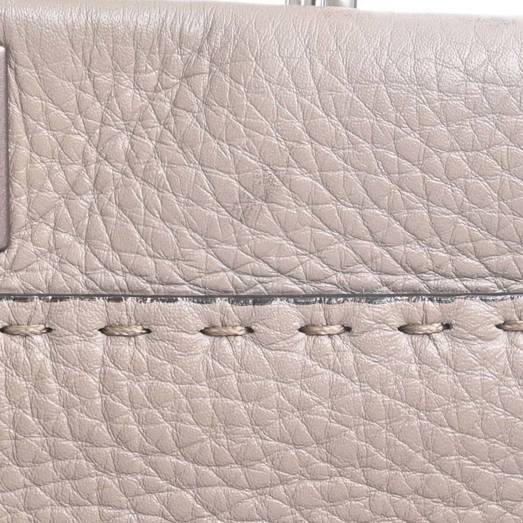 FENDI Leather Peekaboo Handbag 8BN290 Beige Ladies