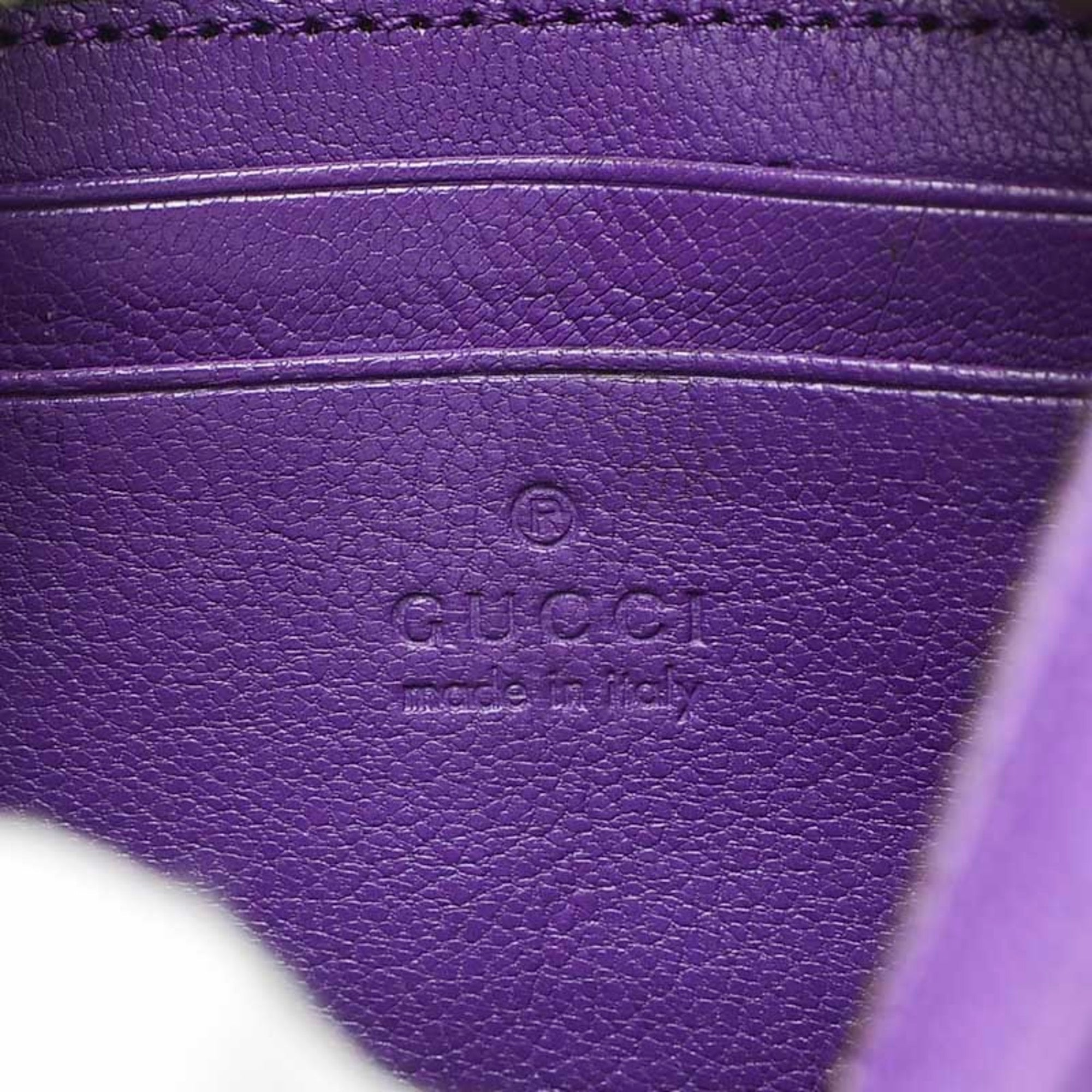 GUCCI Aphrodite Small Shoulder Bag Leather Purple 731817