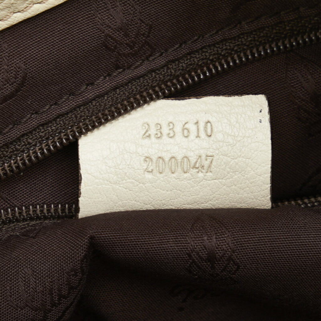 GUCCIsima Handbag 233610 White Leather Women's