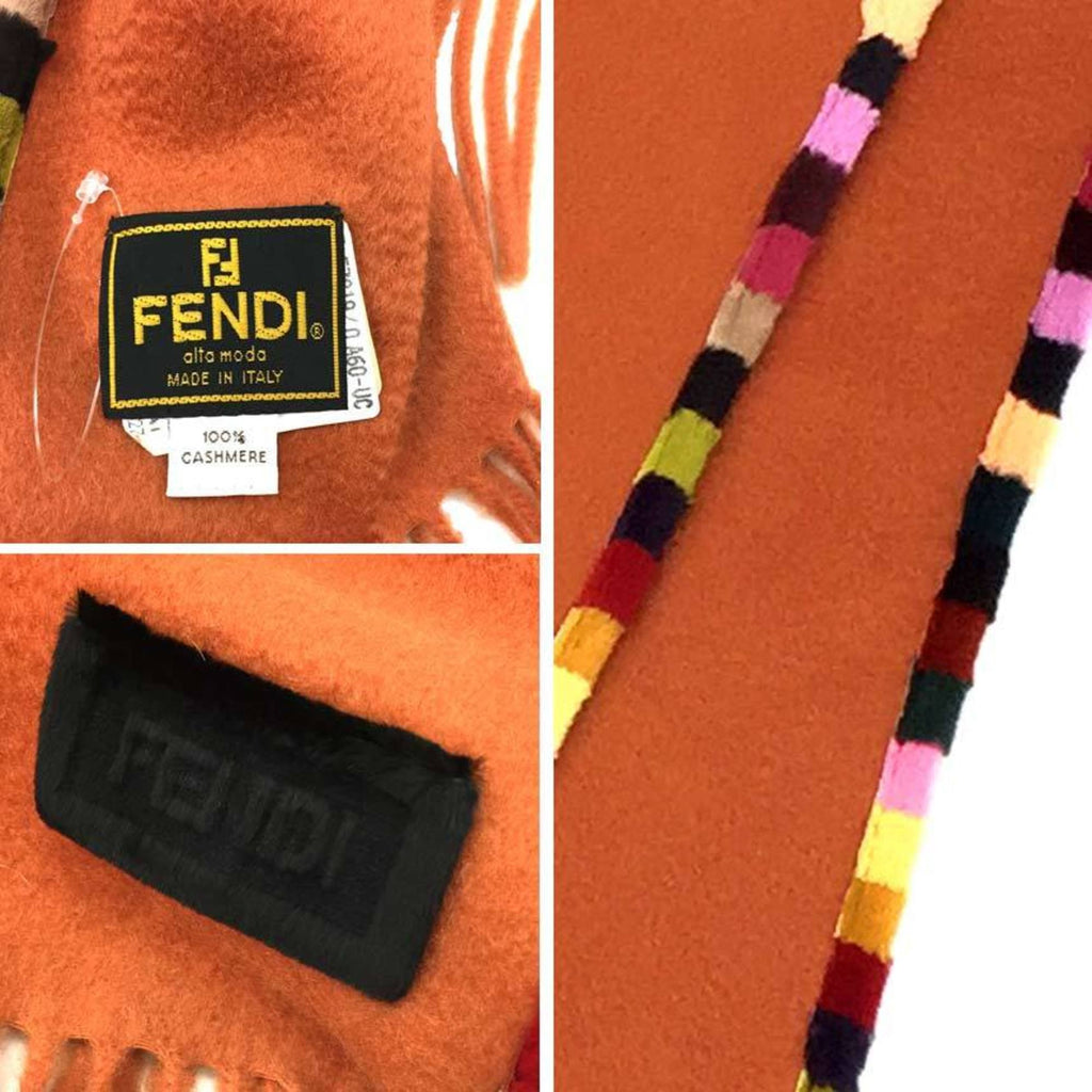 FENDI scarf shawl stole cashmere 100% men's women's unisex