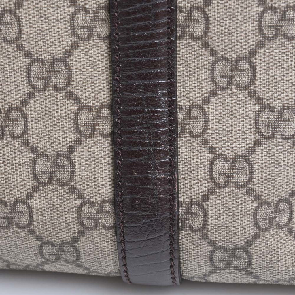 GUCCI GG Supreme Leather Tote Bag 114595 Beige/Brown Women's