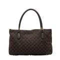 GUCCI GG Canvas Handbag Shoulder Bag 290826 Brown Leather Women's