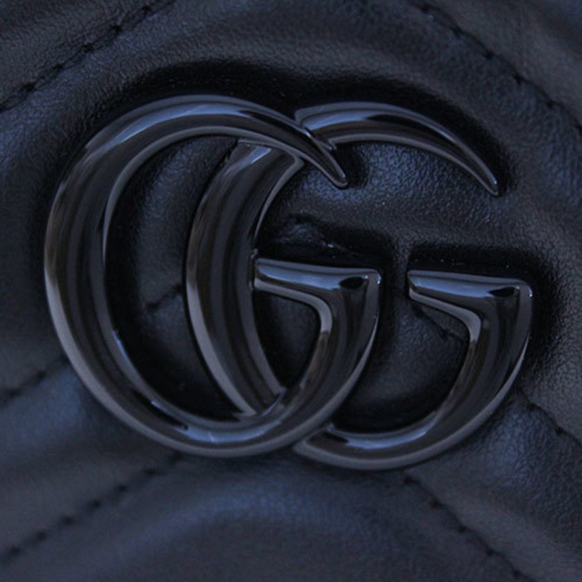 GUCCI Bag Women's GG Marmont Shoulder Leather Black 634936 Quilting