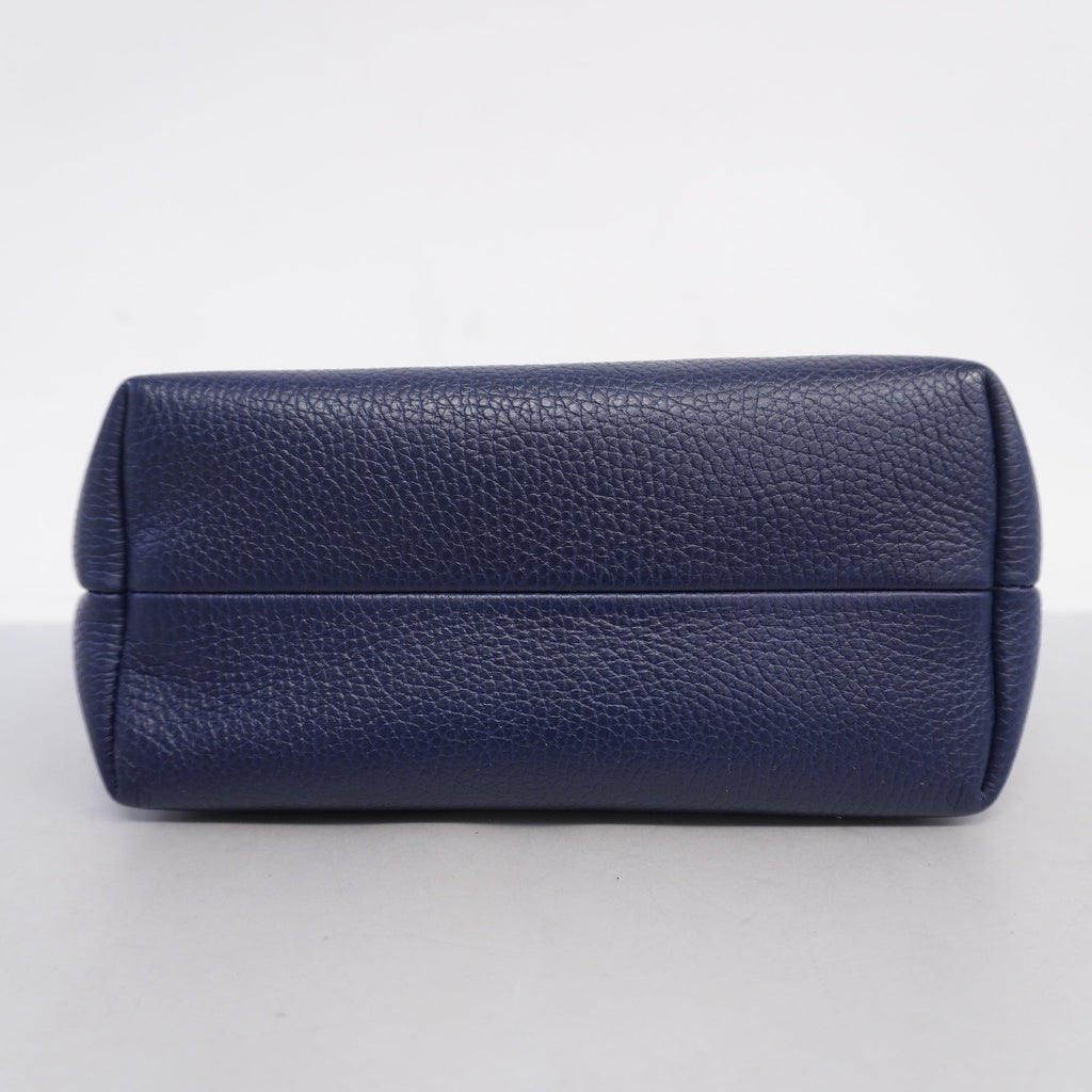 GUCCI  Children 457195 Leather Handbag Navy,White