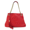 GUCCI 308982 Chain Shoulder Soho Tote Bag Leather Women's