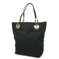 GUCCI  GG Canvas120836 Women's Leather Handbag,Tote Bag Black