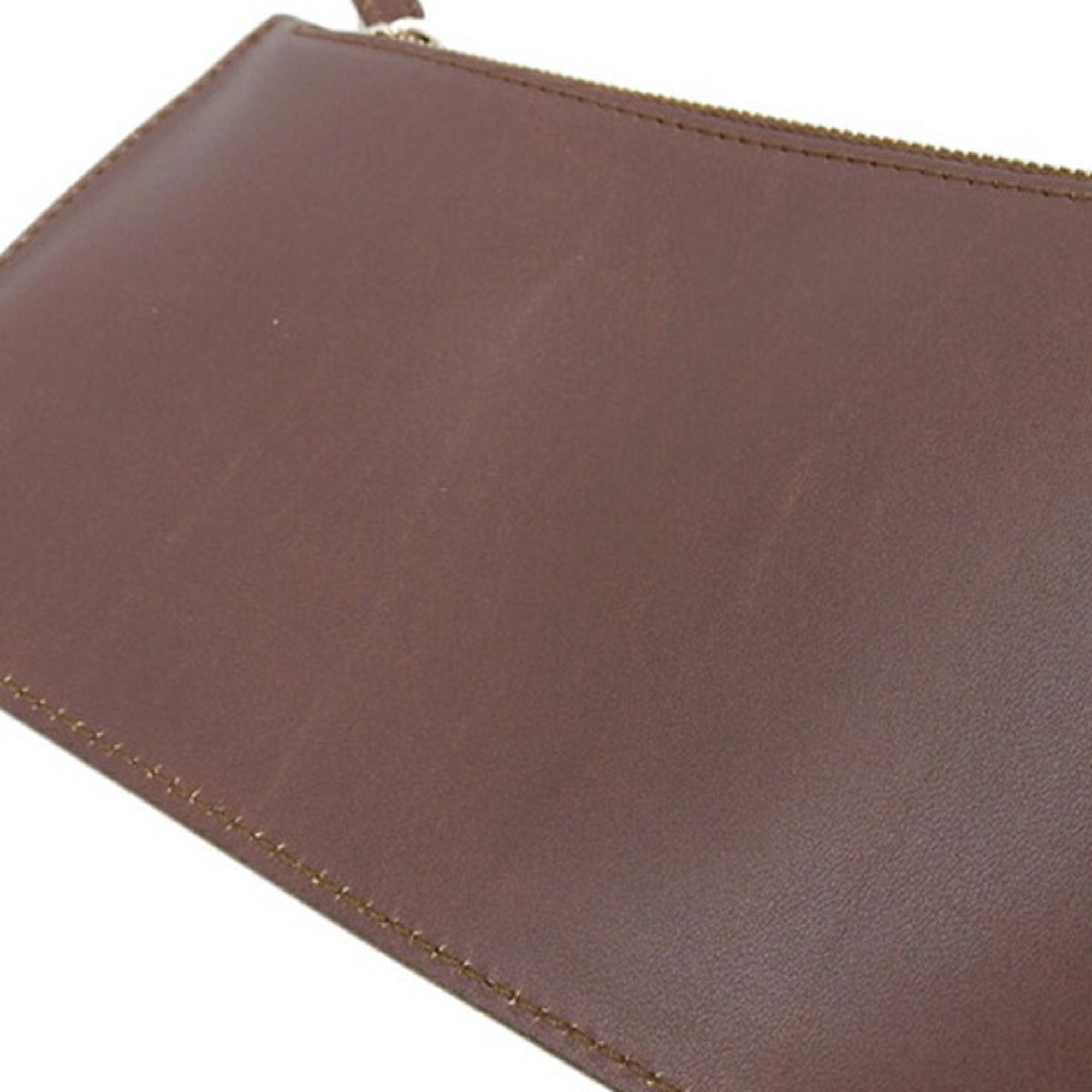 GUCCI Diamante Leather Handbag 269878 Brown Women's