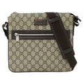 GUCCI Bag Men's Shoulder GG Supreme Brown Beige 406410 Crossbody