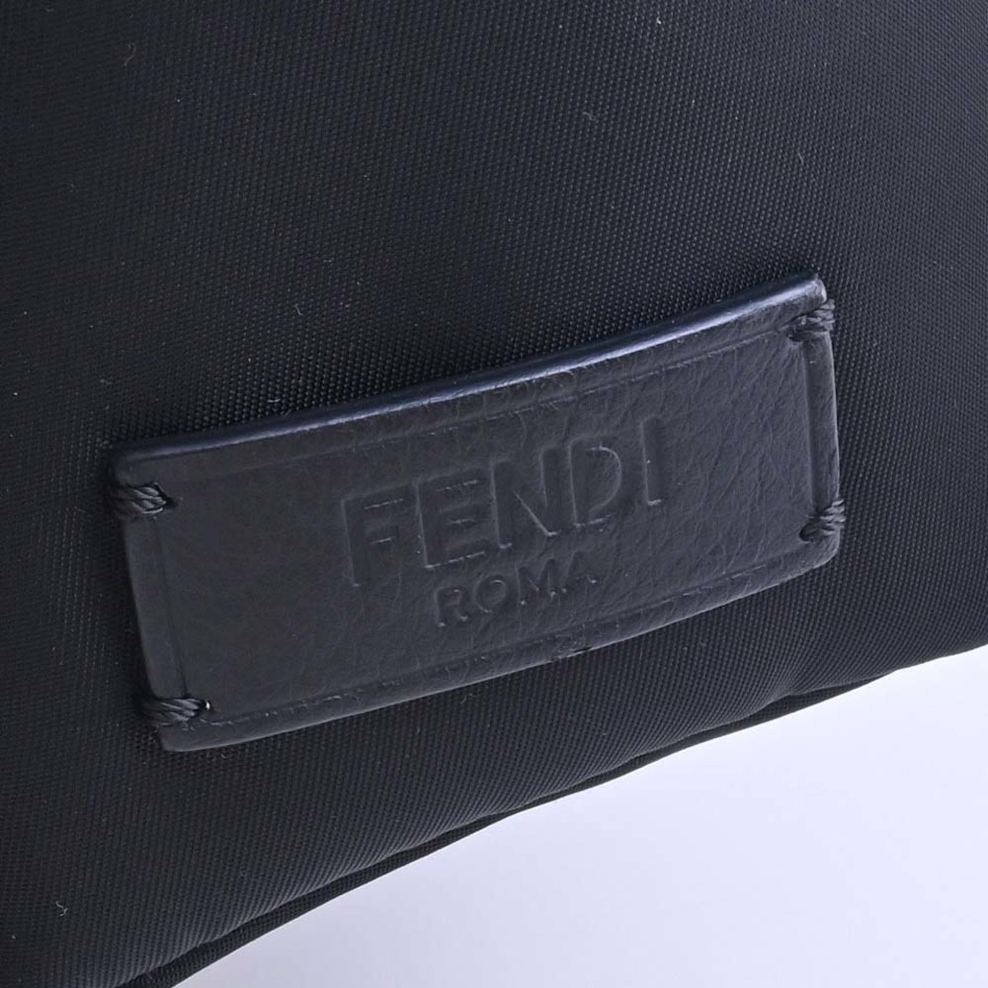 FENDI Nylon Monster Bag Bugs Backpack Rucksack 8BZ038 Black Ladies