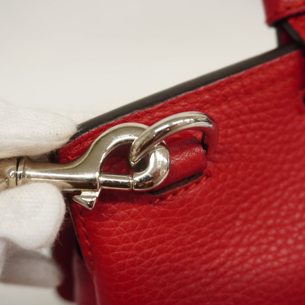 GUCCI  Bamboo 2way Bag 392013 Women's Leather Handbag,Shoulder Bag Red Color