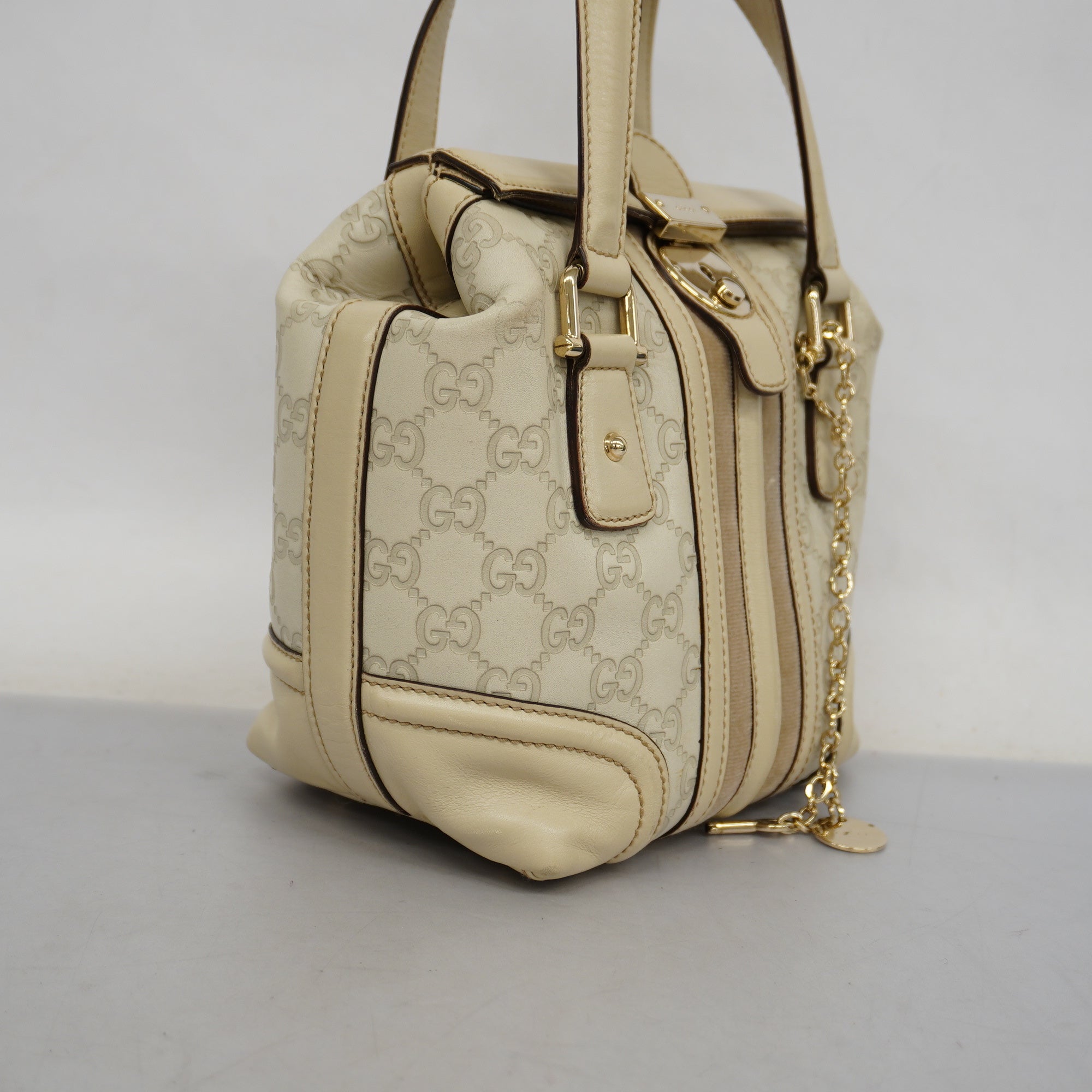 GUCCI ssima 2way Bag 153028 Women's Leather Handbag Ivory