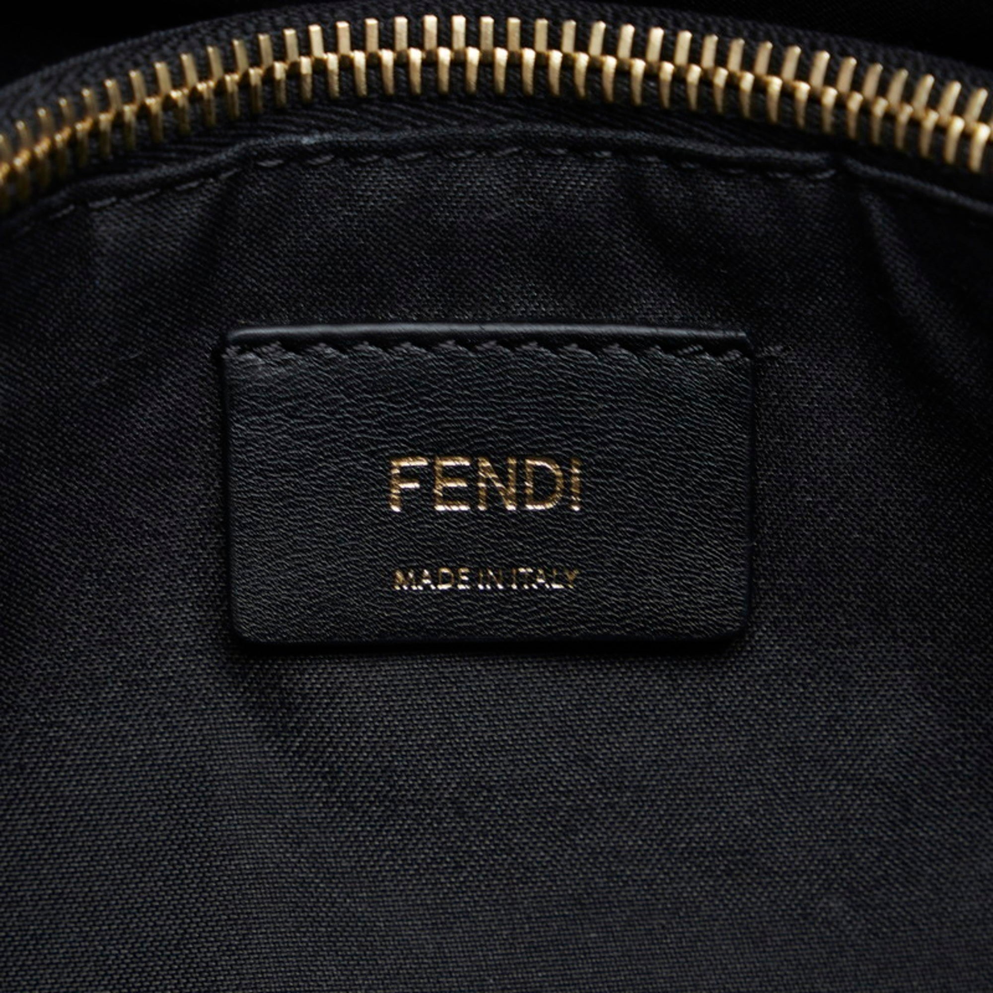 FENDI visor way medium monster eye handbag shoulder bag 8BL124 black leather ladies
