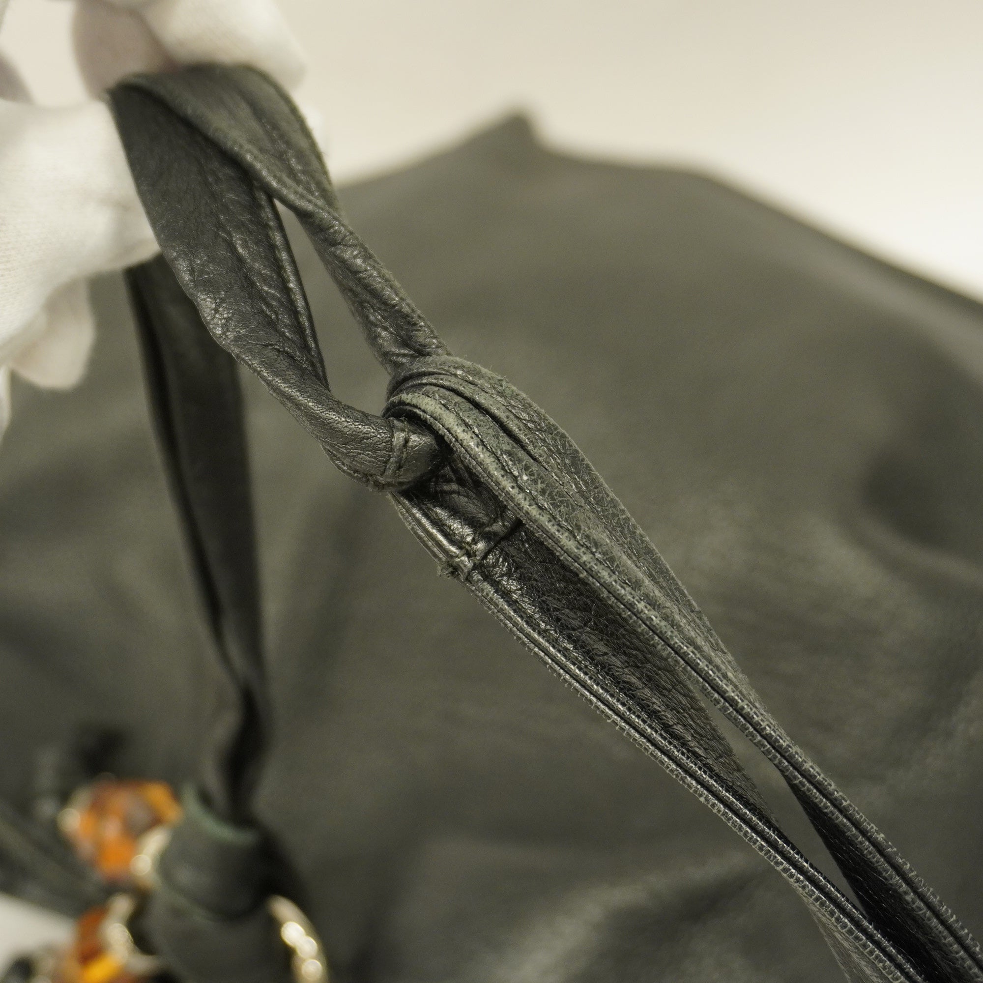 Gucci  Bamboo Tote Bag 232942 Women's Leather Tote Bag Black